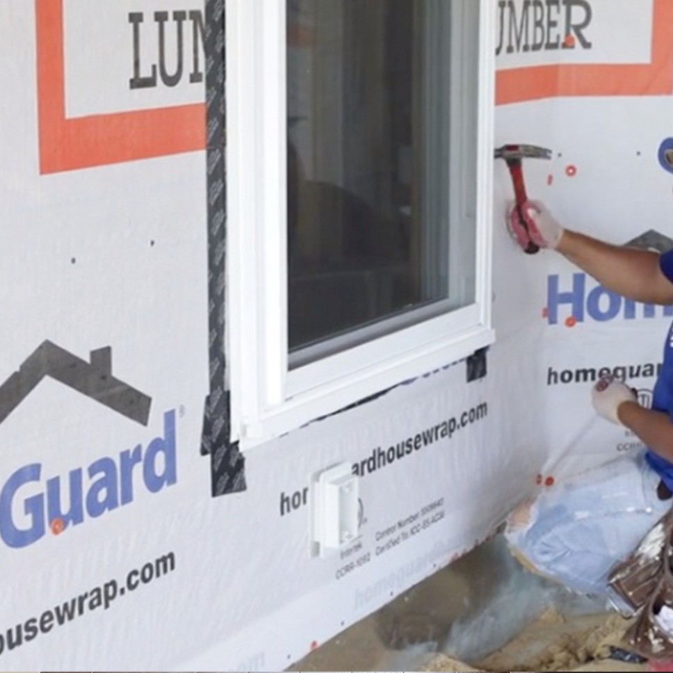 Person installing window